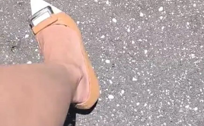 Paklene vrućine u  bh. susjedstvu: Topi se asfalt, ženi propala štikla