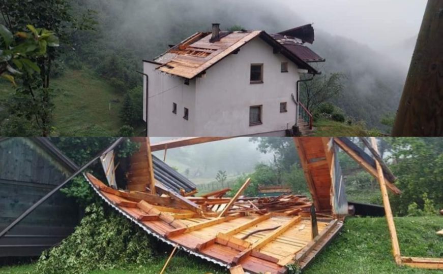 Dramatične scene iz Travnika: Nevrijeme uzrokovalo veliku štetu na stambenim objektima