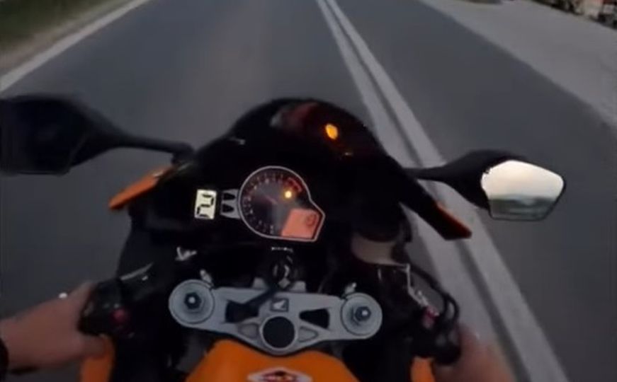 Motociklista u BiH vozio 278 kilometara na sat: Sve snimio i postavio na društvene mreže