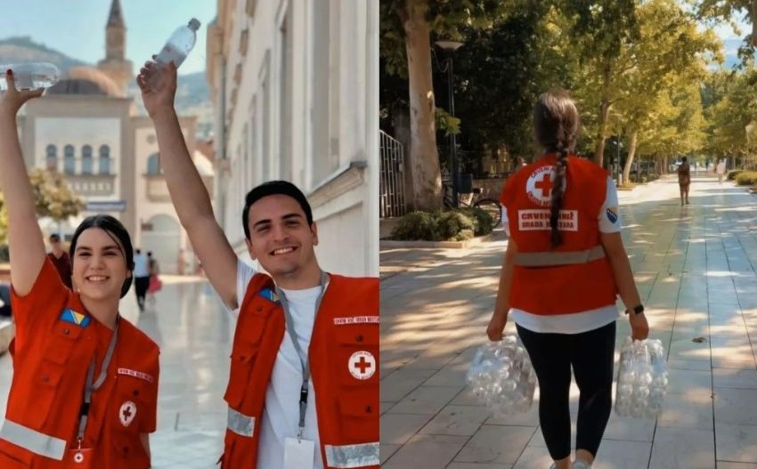 Heroji dana: Mladi volonteri na 46 stepeni podijelili na ulici 2.000 boca vode u najtoplijim danima