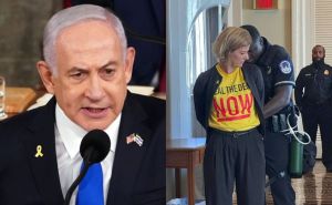 Netanyahu dobio gromoglasan aplauz i ovacije, ali njegov govor nije mogao proći bez incidenta