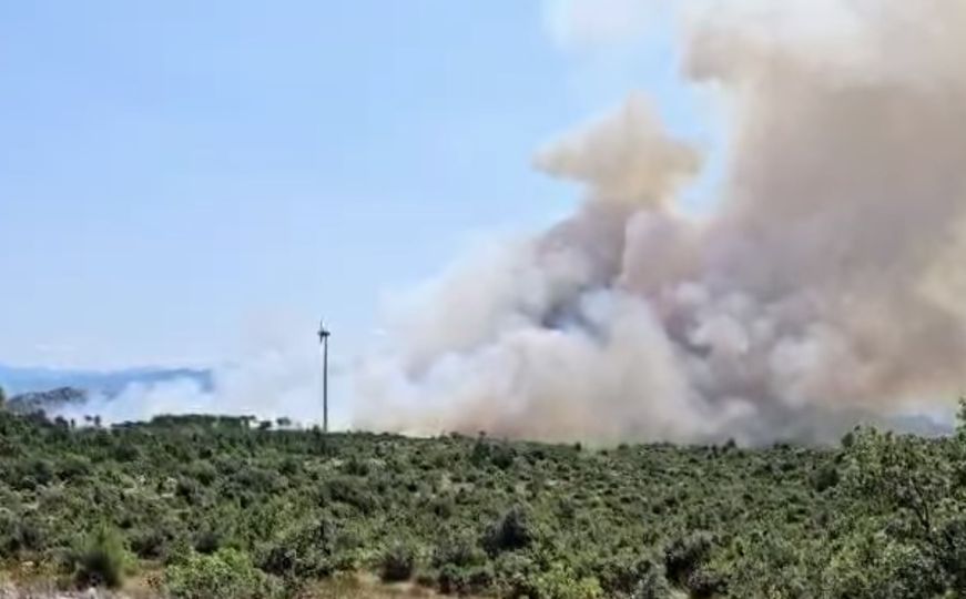Veliki požar izbio na Pelješcu, na terenu i kanaderi: 'Ne izgleda dobro'
