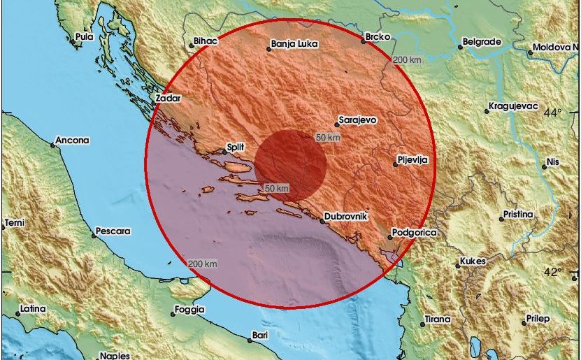 Zemljotres pogodio Bosnu i Hercegovinu: 'Bilo je jako i kratko'
