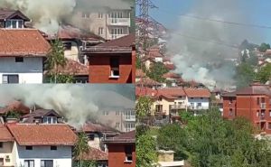 Gori kuća na Breki: Vatrogasci se više od sat bore sa vatresnom stihijom