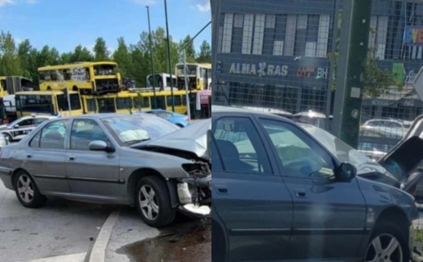 Nesreća u Sarajevu: Vozač srušio semafor, hitno prevezen u bolnicu