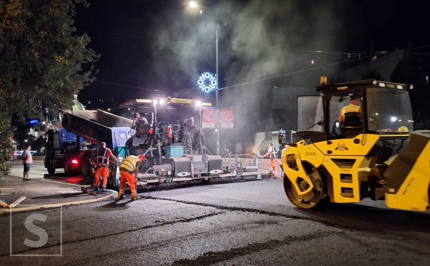 Nedjelja navečer: Radovi na Skenderiji traju i u noćnim satima