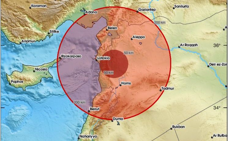 Jak zemljotres pogodio Jordan i Siriju