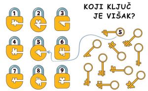 Mozgalica za iskusne: Pronađite ključ koji ne pripada nijednom katancu