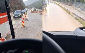 Nevrijeme na Jadranu: Dio magistrale pod vodom, saobraćaj otežan