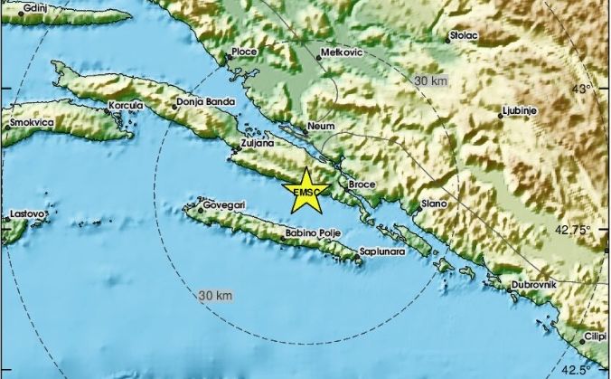 Jači zemljotres u Jadranskom moru, građani Neuma: "Snažan udarac i kratka tutnjava"