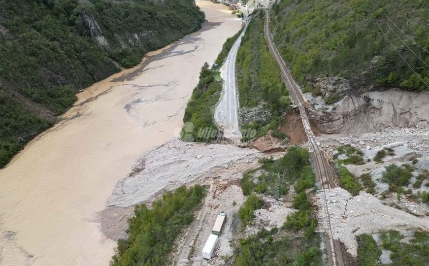 Ovako iz zraka izgleda dionica magistralnog puta M-17 između Mostara i Jablanice