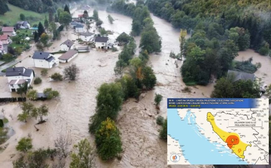 BH meteo dao detaljnu prognozu za naredne dane: Gdje će i kada pasti najviše kiše?