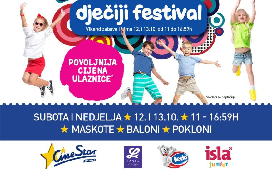 Dječiji festival u Cinestaru od 10. do 13. oktobra uz mnoštvo filmova, zabave i iznenađenja!