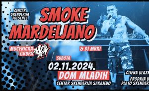 Smoke Mardeljano, DJ Mrki, i Mučenička Grupa 2. novembra u Domu mladih