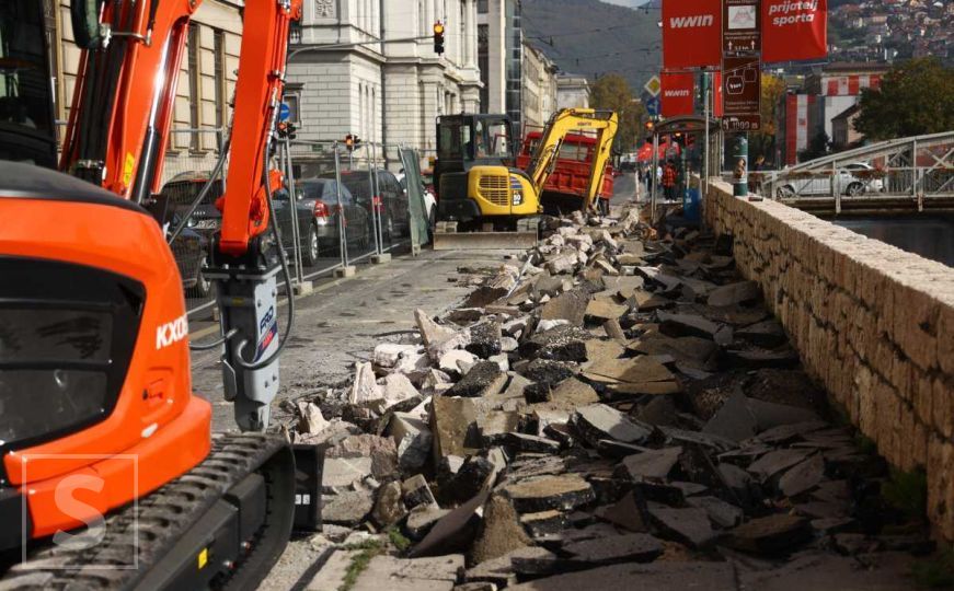 Pogledajte kako teku radovi na saobraćajnici u Sarajevu: Velike gužve u centru grada