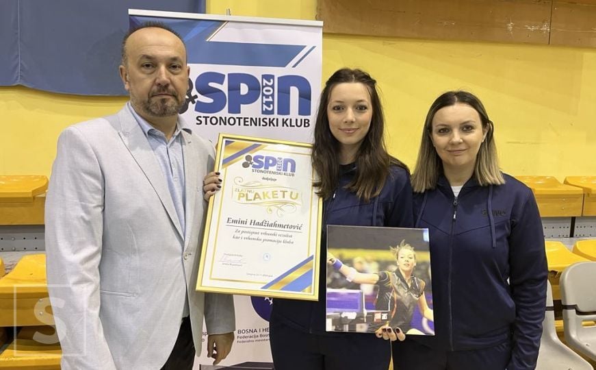 Bravo, šampionko: Emina Hadžiahmetović – Kraljica stonog tenisa dobila još jedno vrijedno priznanje