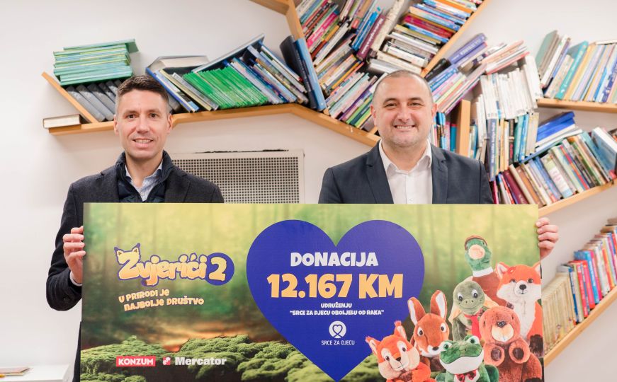 Konzum i Mercator donirali više od 12.000 KM Udruženju 'Srce za djecu oboljelu od raka'