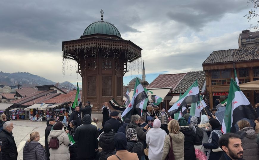 Na ulicama Sarajeva Sirijci koji žive u Bosni i Hercegovini proslavili pad Assadovog režima