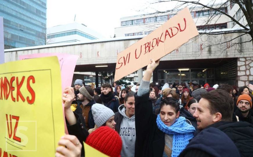 Studenti u Sarajevu podržali kolege iz Srbije: "Jablanica i Novi Sad, ista borba drugi grad"