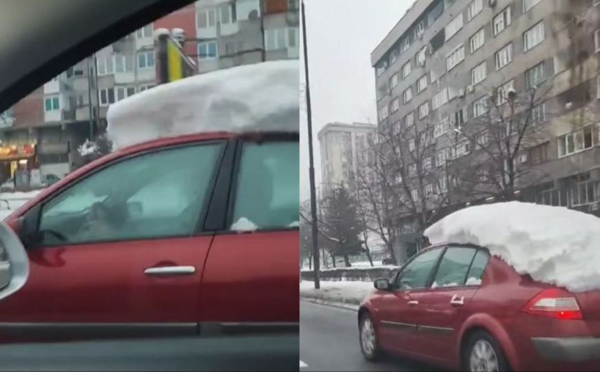 Javio se vozač koji je vozio automobil neočišćen od snijega: "Žurio sam na fakultet, žao mi je"