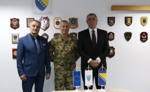 Oproštajna posjeta: Uručena Plaketa odlazećem komandantu EUFOR-a u BiH generalmajoru Laszlo Sticzu