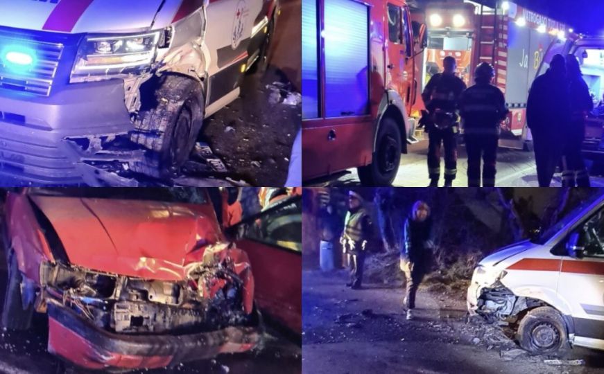 Nesreća u BiH: Automobilom udario u sanitet, povrijeđeno više osoba među kojima je i dijete