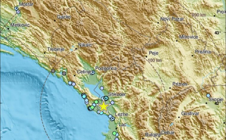 Jak zemljotres u Albaniji: Osjetio se i u Crnoj Gori i Sjevernoj Makedoniji