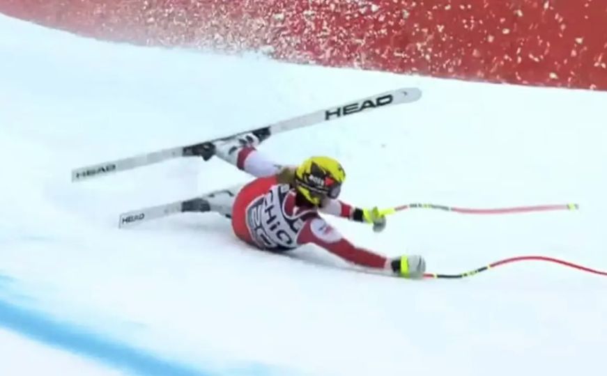 Jezive scene iz Garmischa: Austrijanka doživjela težak pad, utrka prekinuta pred nastup Muzaferije