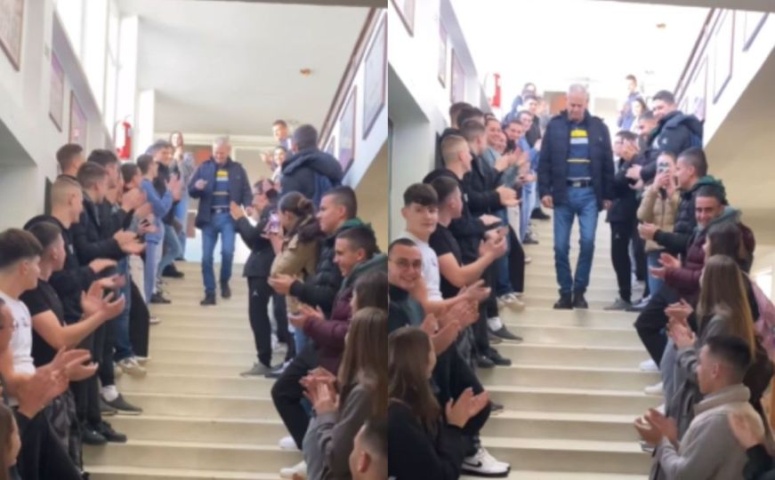 Ovo će pamtiti do kraja života: Učenici u BiH priredili dirljiv ispraćaj omiljenom domaru