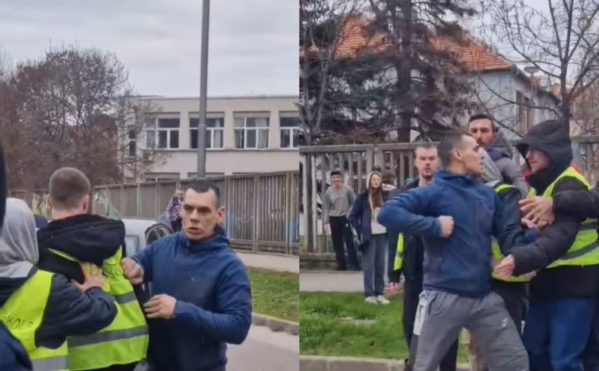 Incident u Novom Sadu: Muškarac pokušao da se obračuna sa okupljenima, zaletio se na učenike