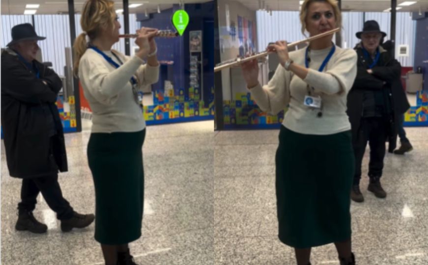 Muzičko iznenađenje na aerodromu u Sarajevu: Flautistkinja oduševila putnike izvođenjem sevdalinke