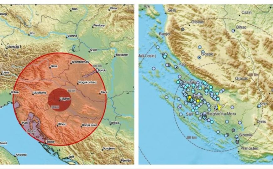 Dva zemljotresa potresla bh. susjedstvo: Tresao se prvo Zagreb, a onda i Zadar i okolica