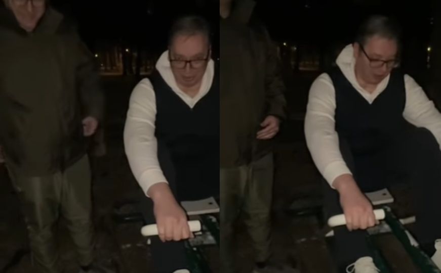 Aleksandar Vučić se snimao kako vježba, a građani mu poručili: "Odveslaj što dalje"