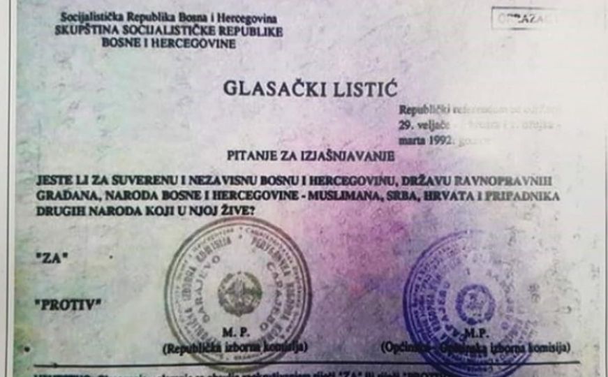 Zašto slavimo 1. mart? Podsjetnik šta se desilo 1992. i kako je prošao referendum