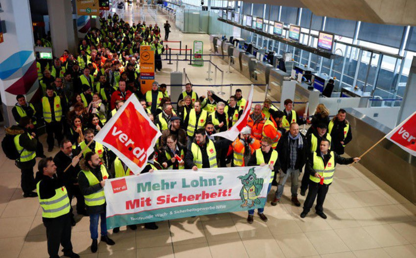 Štrajk na 13 aerodroma u Njemačkoj: Otkazano više od 3 hiljade letova, pogođeno pola miliona putnika