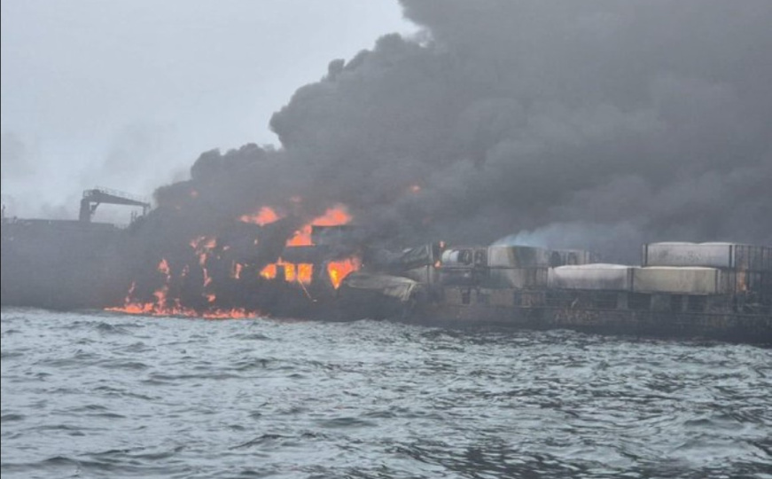Užas na sjeveru Europe: Sudarili se američki tanker i teretni brod, buknuo veliki požar