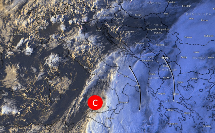 Stiže nam naoblačenje sa juga, meteorolozi objavili mapu: Večeras kiša, pljuskovi i grmljavina