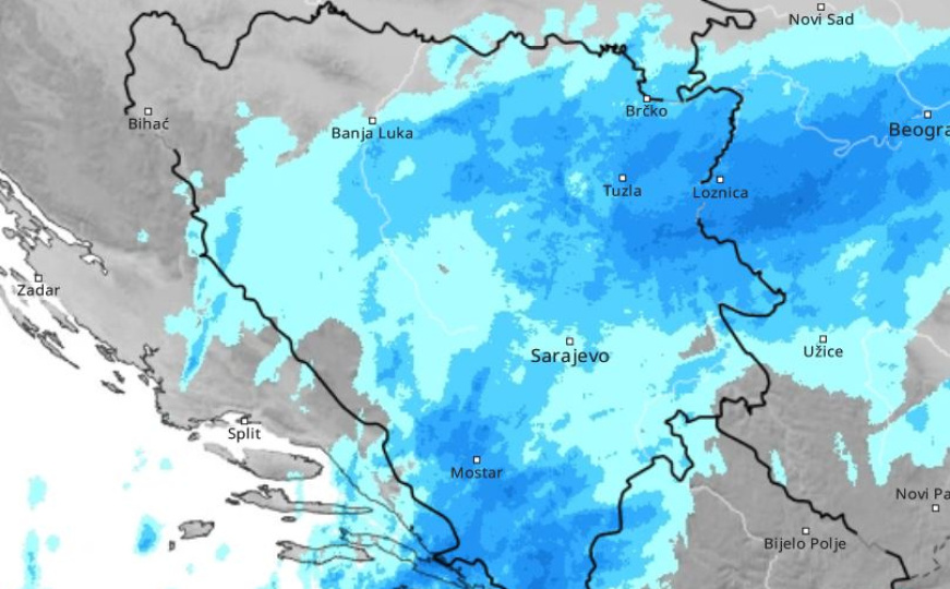 Pratite uživo kretanje padavina: Stanje se pogoršava, već u pojedinim mjestima se rijeke izlivaju