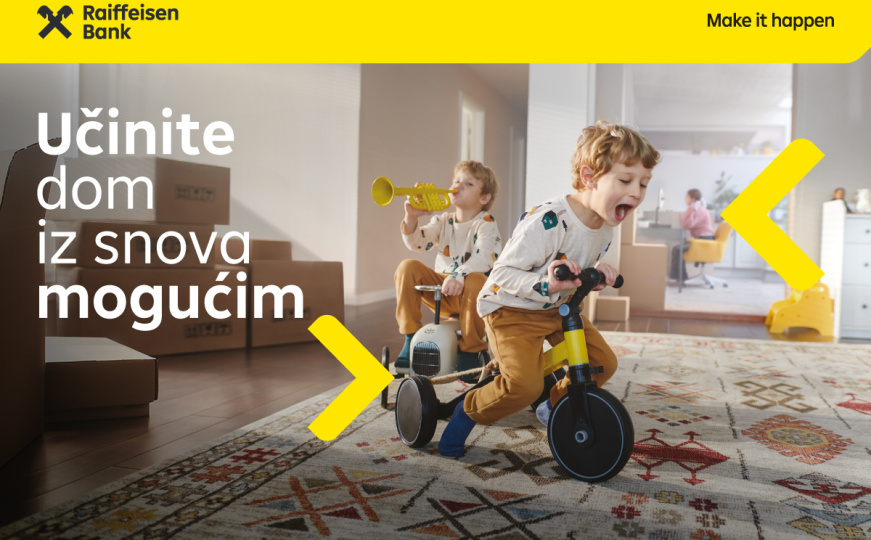 Učinite dom iz snova mogućim uz stambeni, nenamjenski i iKeš kredit Raiffeisen banke