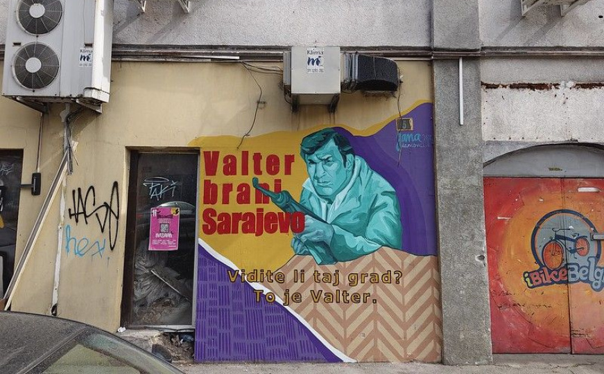 U Beogradu oslikan mural posvećen Valteru, čuvenom heroju odbrane Sarajeva