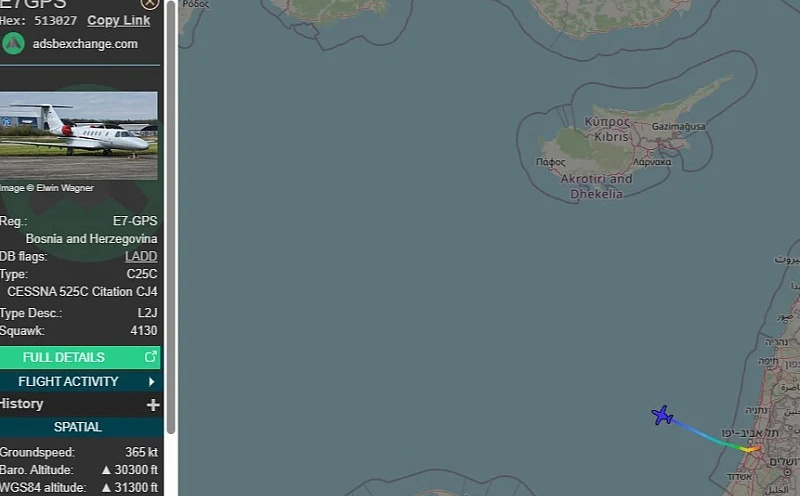 Avion Vlade RS poletio iz Tel Aviva: Dodik napustio Izrael