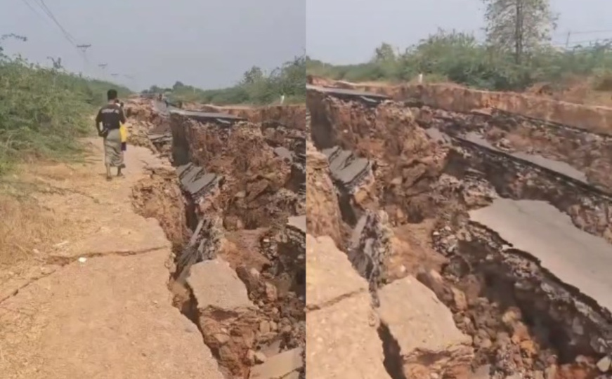 Zastrašujuće posljedice potresa u Mijanmaru: Nastao veliki rascjep u tlu