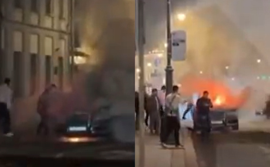 Eksplozija u centru Moskve: Izgorjela limuzina iz Putinovog voznog parka?