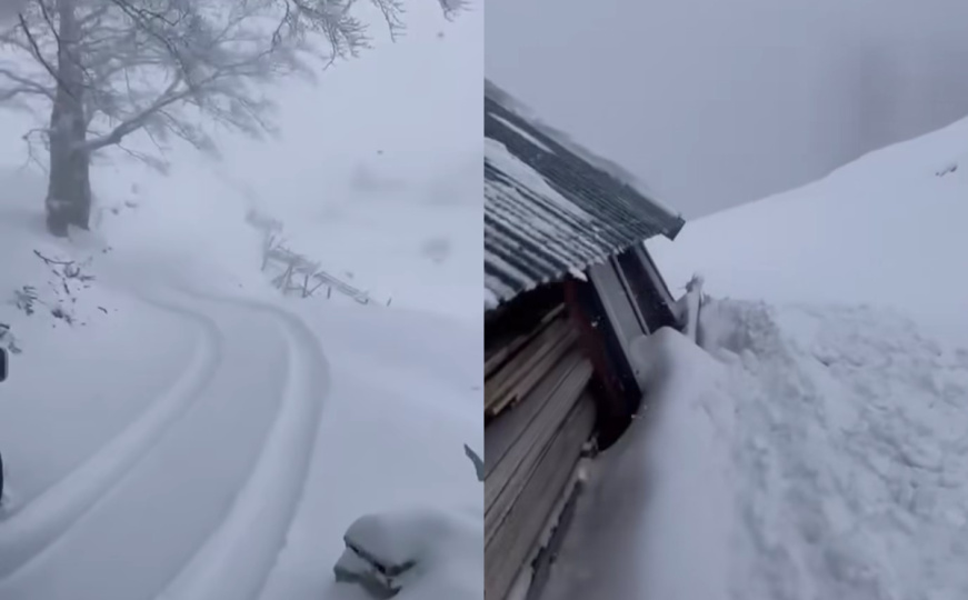 Aprilski snijeg zavejao planinu u BiH: Pogledajte snimak