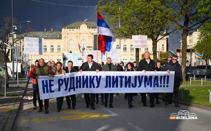U Bijeljini održan protestni skup protiv eksploatacije litija na Majevici