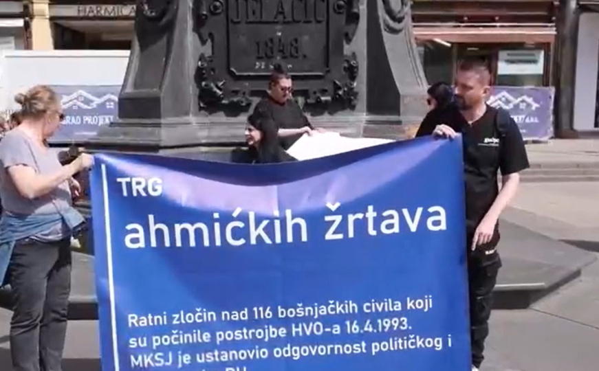 "Antiratna akcija": U centru Zagreba obilježena godišnjica zločina u Ahmićima