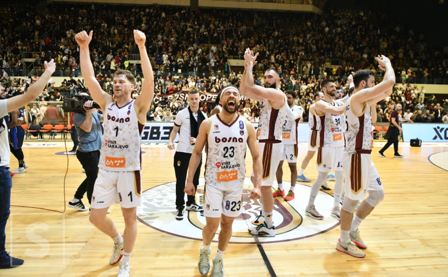 Skenderija na nogama: Pogledajte slavlje košarkaša Bosne nakon plasmana u finale ABA 2 lige