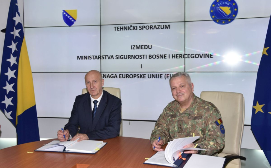 Definirani uslovi za angažiranje snaga EU u BiH: Ministarstvo sigurnosti i EUFOR potpisali sporazum