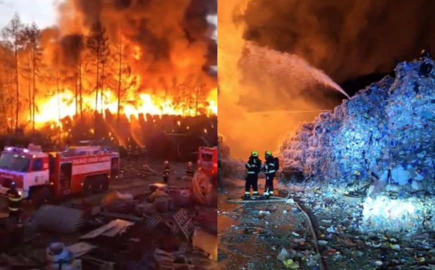 Ogroman požar kod Praga: Vatrogasci satima vode borbu sa vatrom, plamen doseže visinu od 15 metara