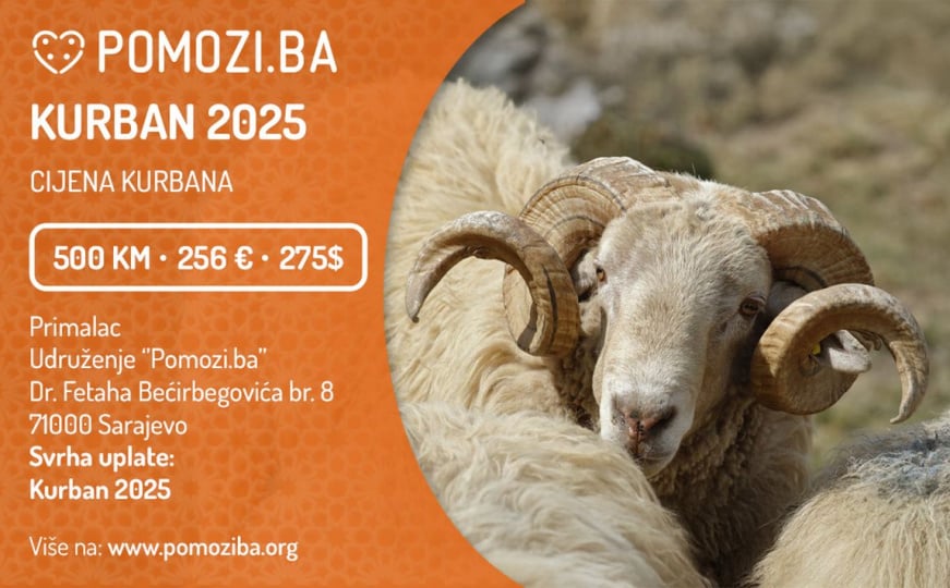 Pomozi.ba i ove godine realizuje tradicionalnu humanitarnu akciju "Kurban 2025"